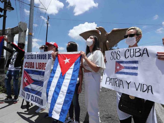 Protesta cubana en México